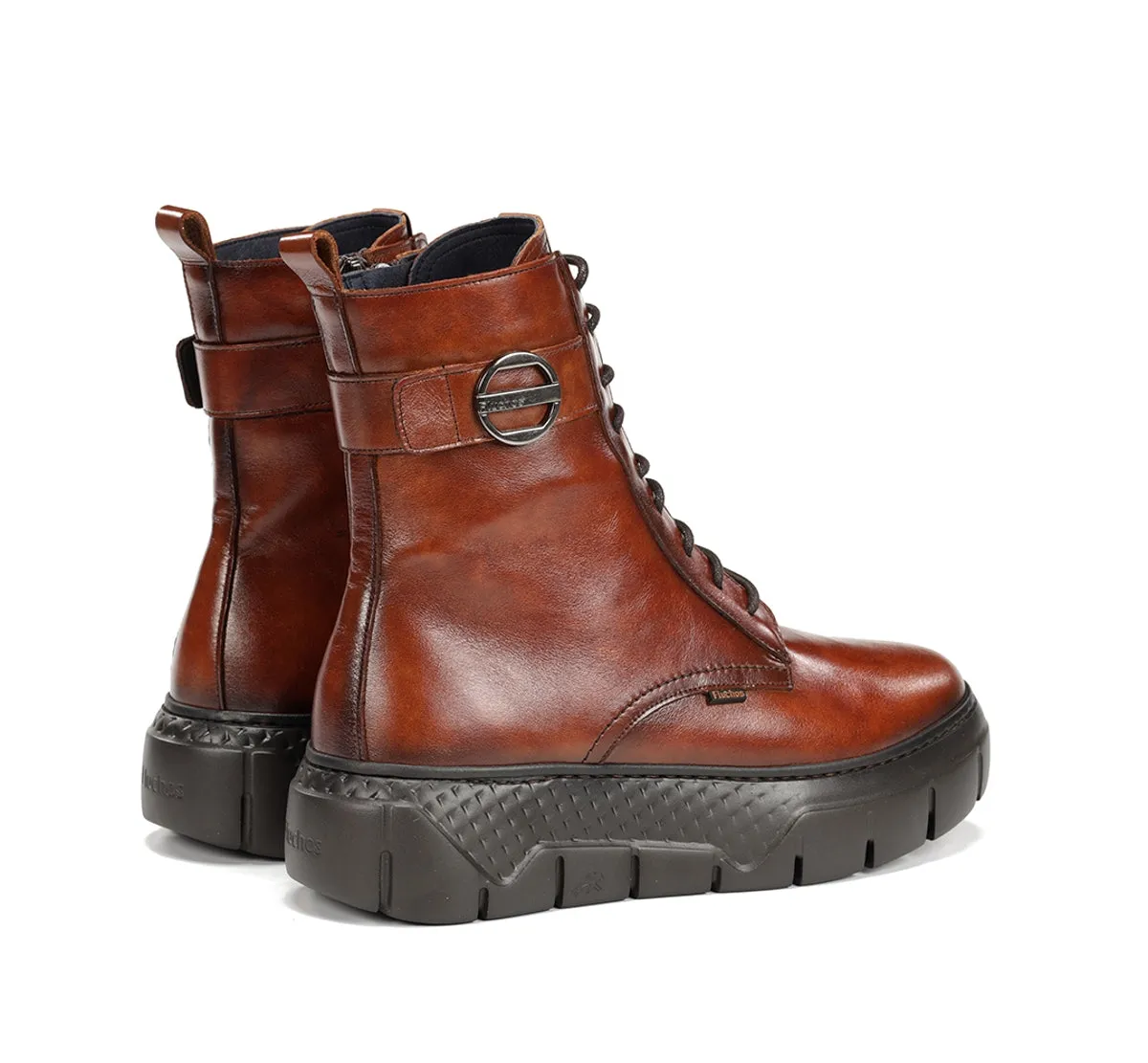 Fluchos Ilia F2303 stivaletti donna marroni stringati