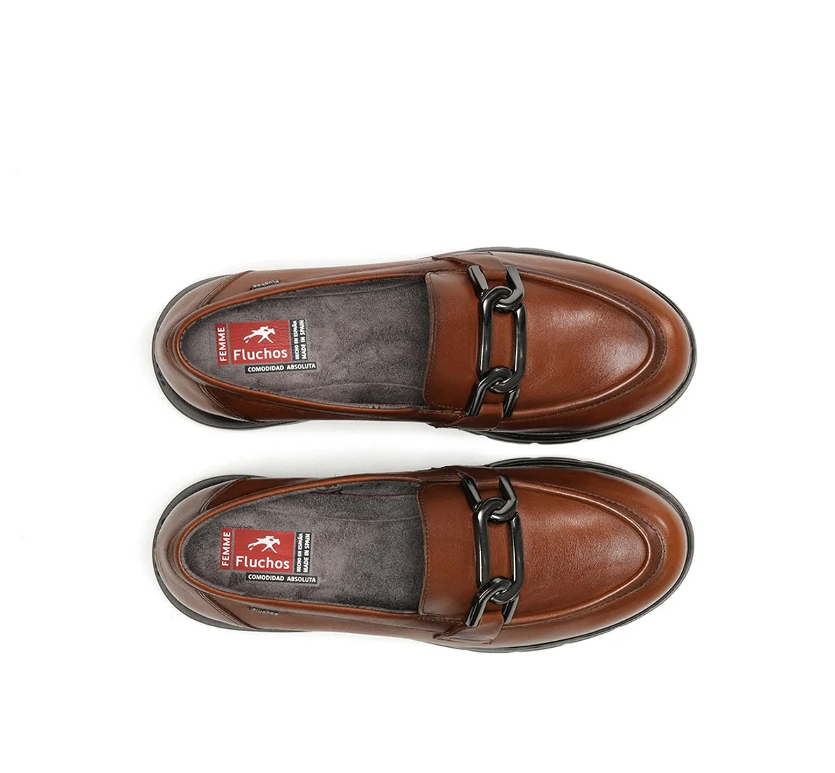 Fluchos Gladis F1794 mocassini donna marroni comodi