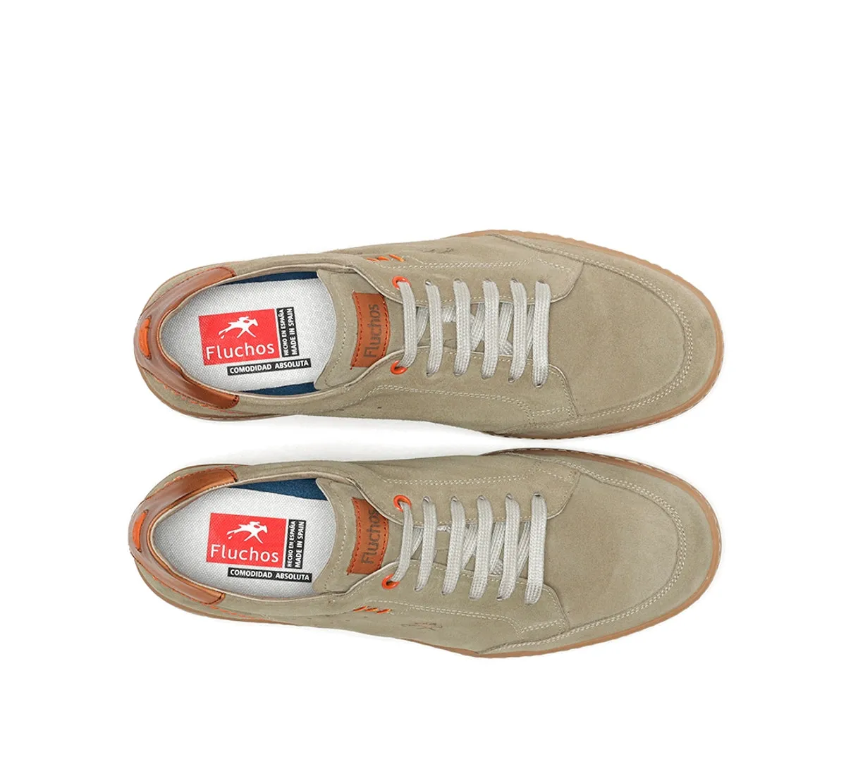 Fluchos Leo F1722 scarpe uomo beige suola caramel