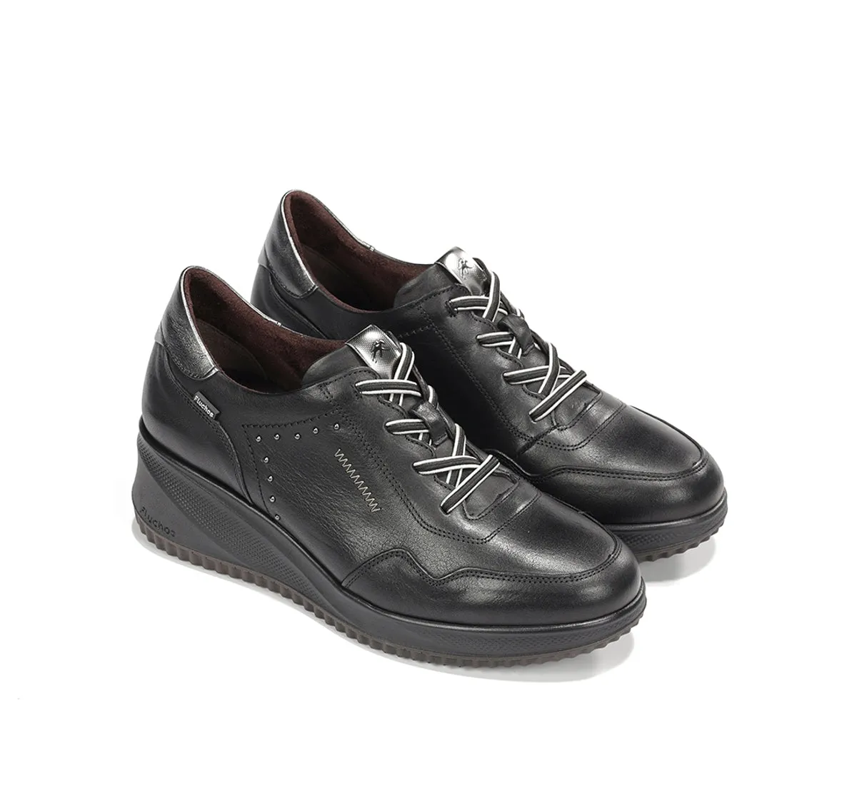 Fluchos Novax F2545 sneaker nero zeppa comoda