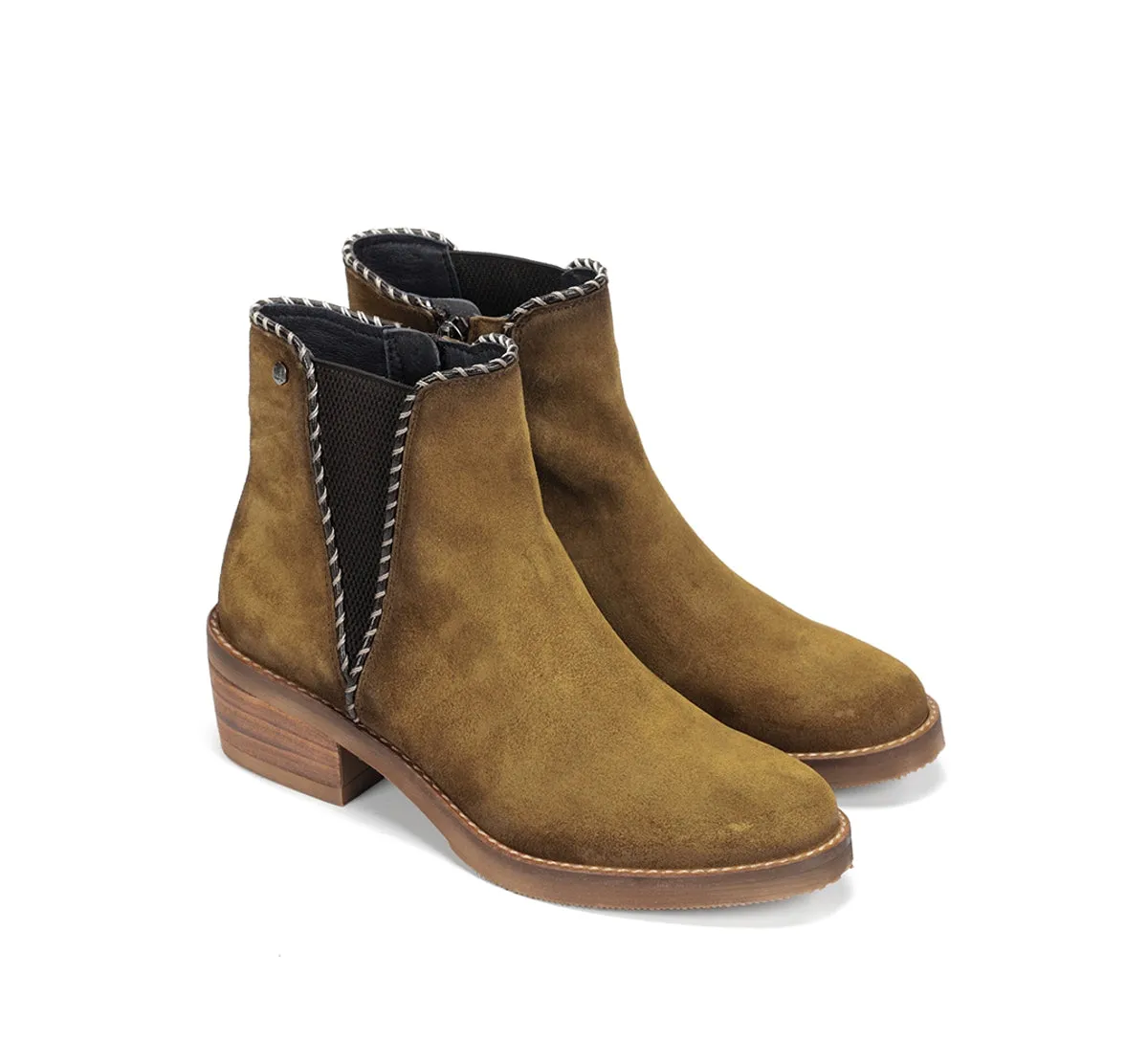 Dorking Layla D9545 stivaletti donna verdi tacco basso