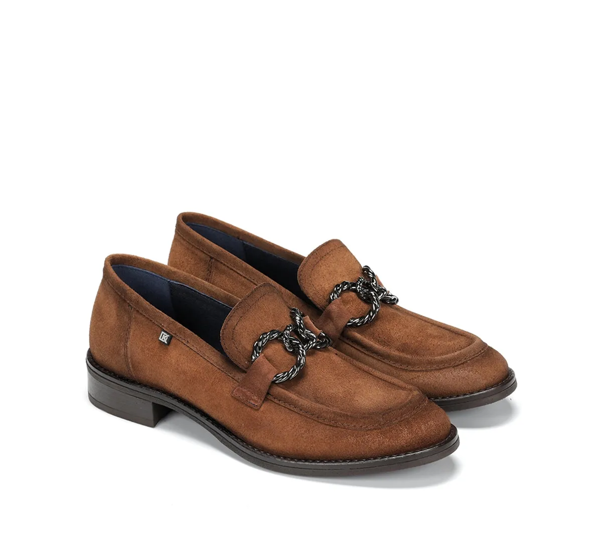 Fluchos Harvard D9117 mocassini donna marroni pelle