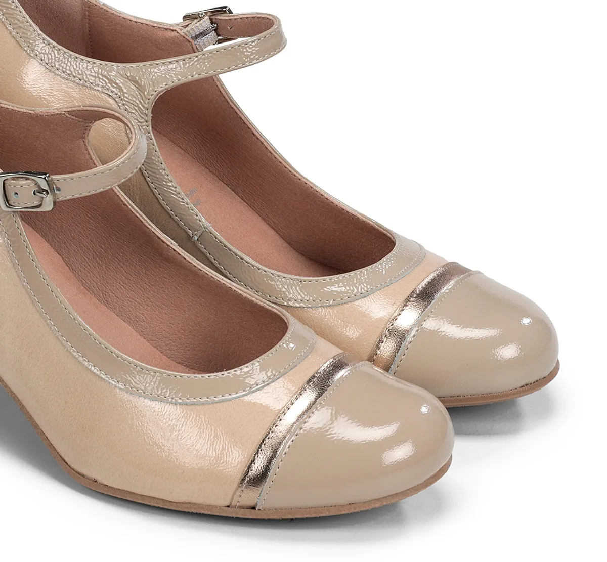 Dorking Rodin D9092 scarpe donna nude fibbia