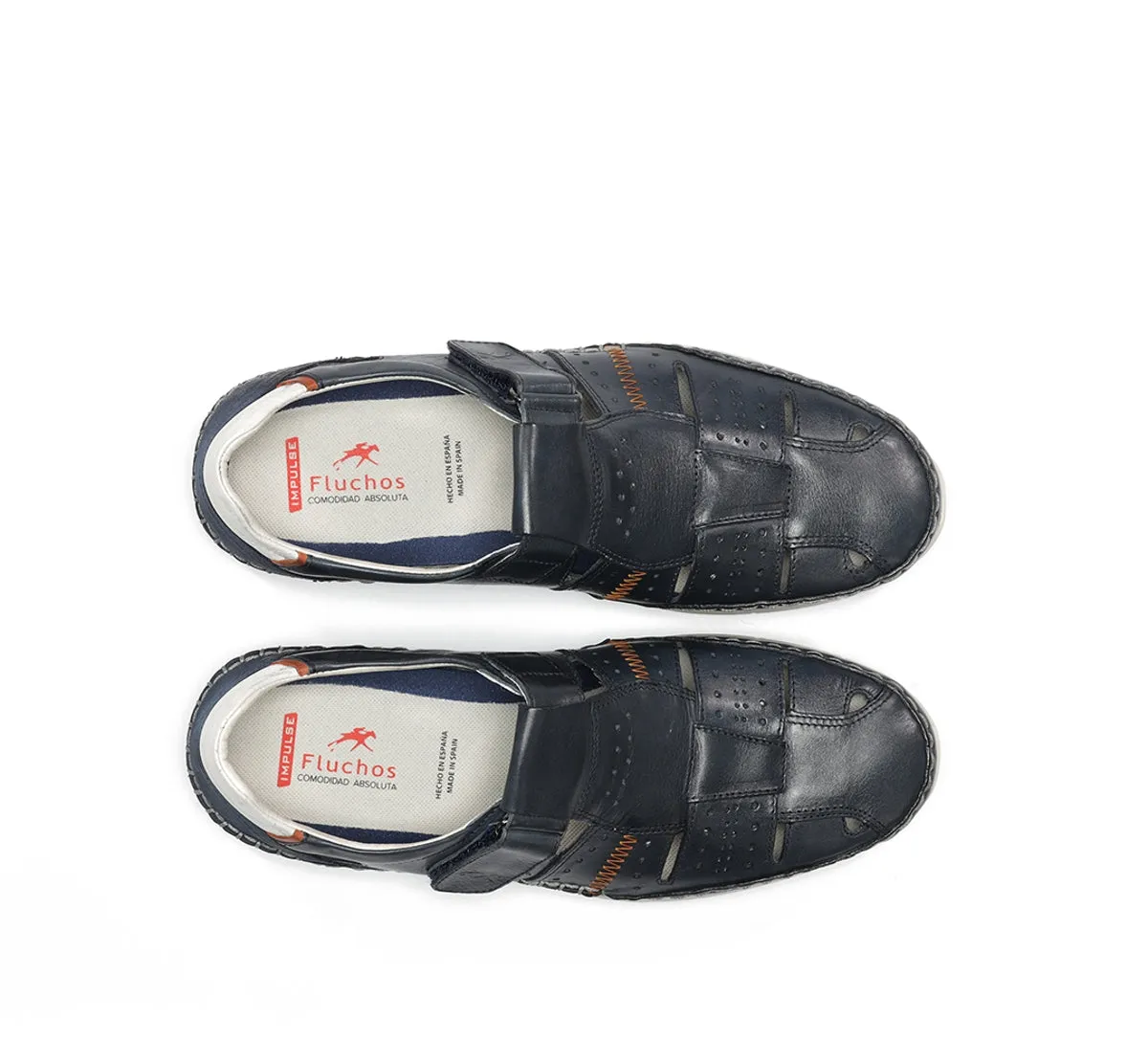 Fluchos Yannic F1444 sandali uomo blu con lacci