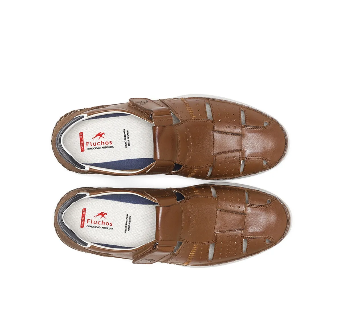Fluchos Yannic F1444 sandali uomo marrone lacci