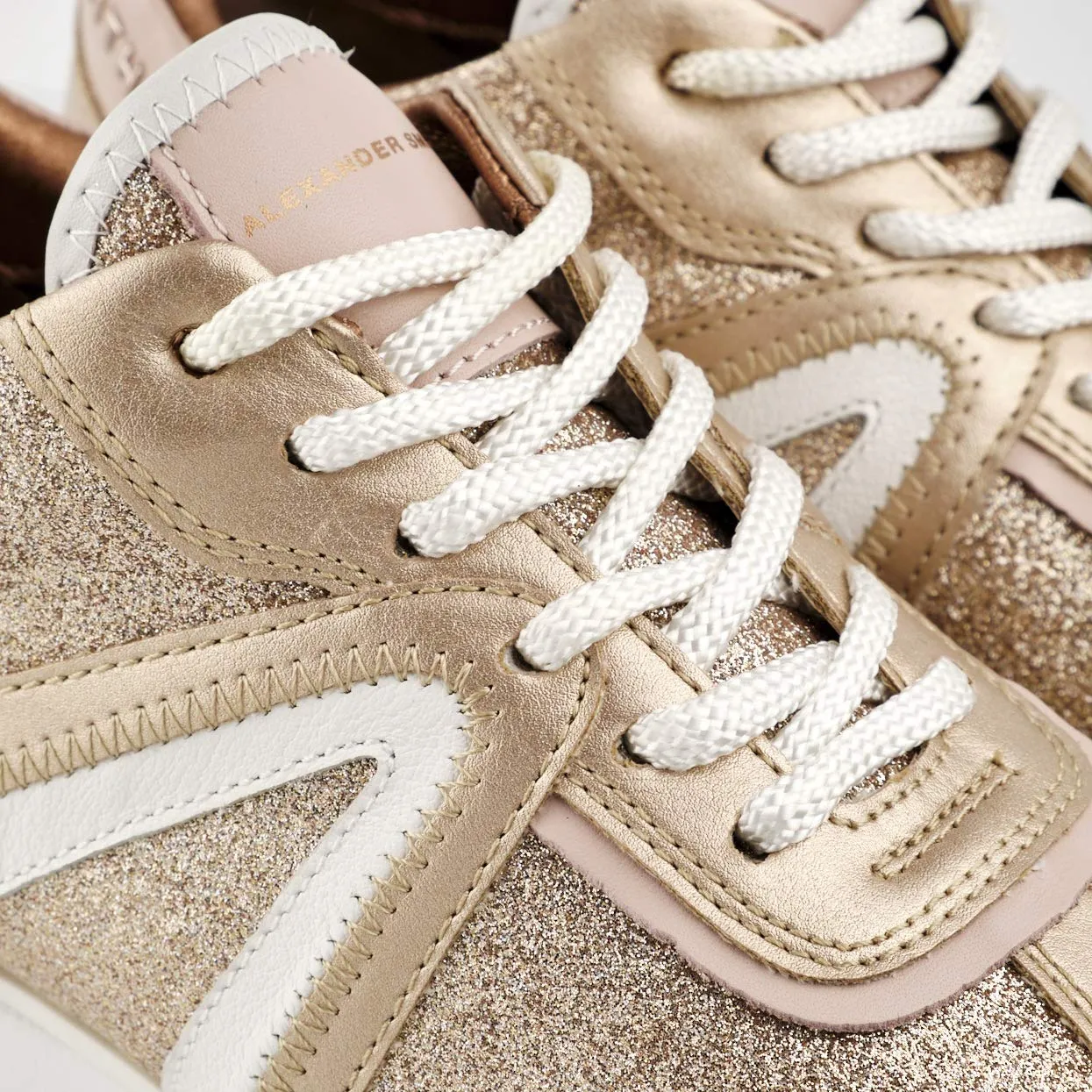 Alexander Smith Chelsea Gold sneakers donna glitter plateau