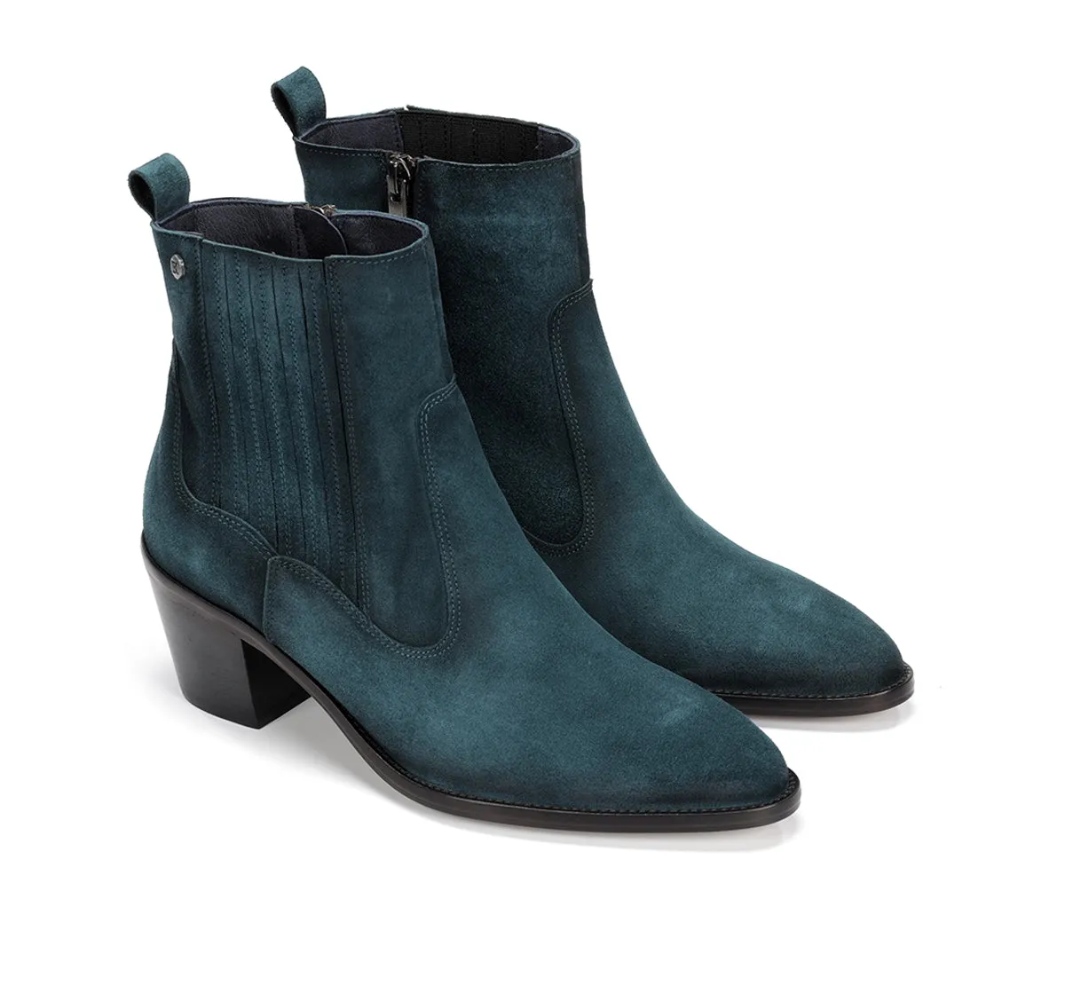 Fluchos Arwen D9425 stivaletto donna blu tacco largo