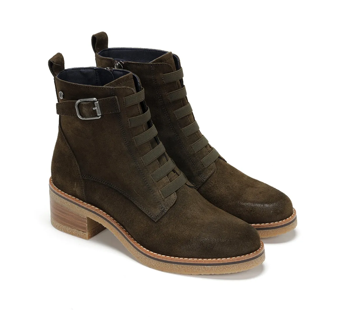 Fluchos Lucero D8868 tronchetto donna verde crepla