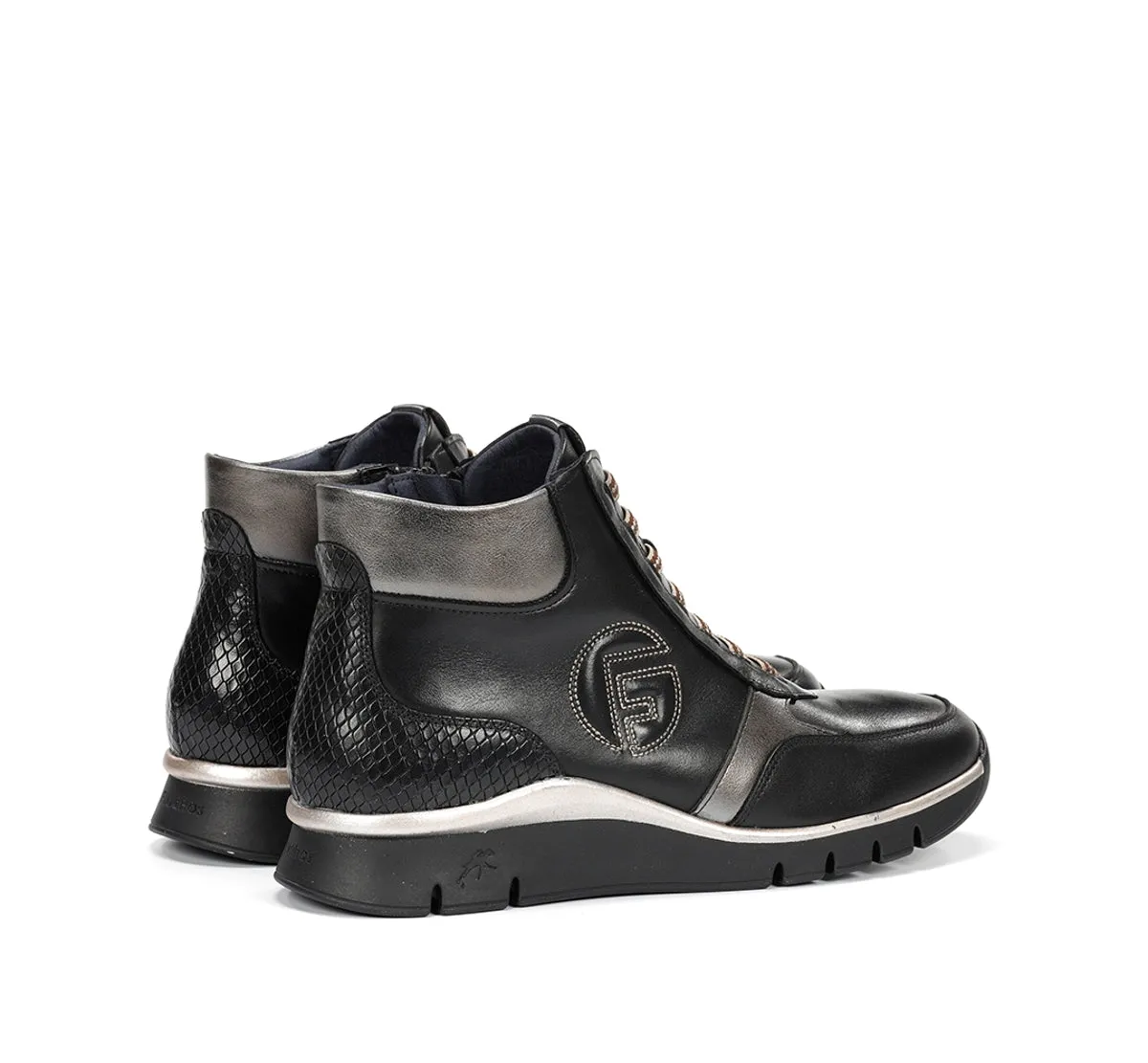 Fluchos Union F2077 stivaletti donna neri comodi