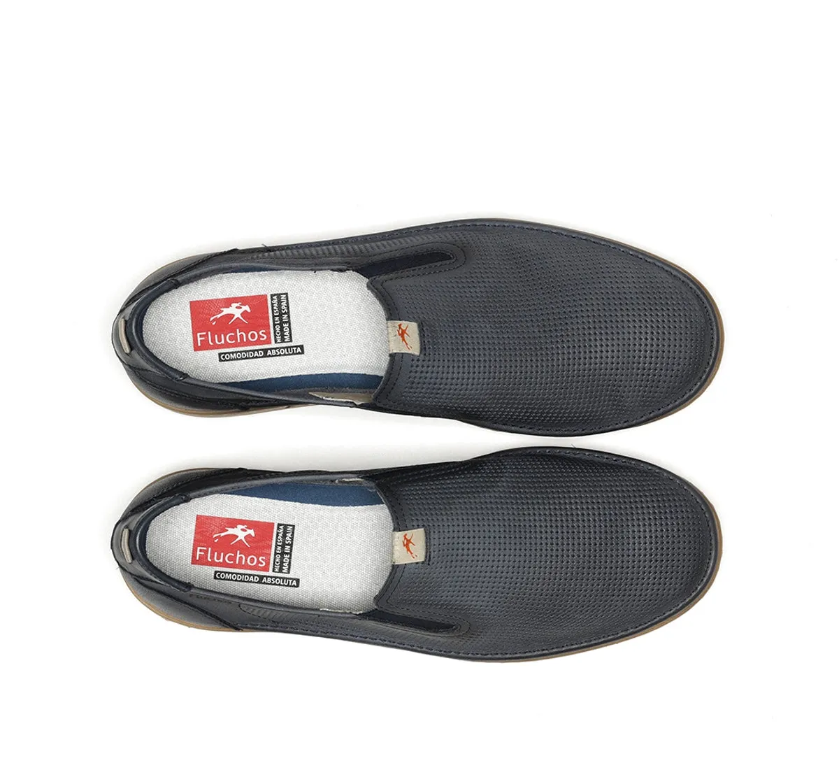 Fluchos Leo F1946 Slip On Uomo Blu Suola Caramello