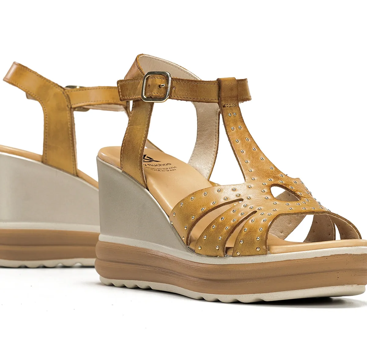 Fluchos Diane D9701 sandali donna marroni zeppa