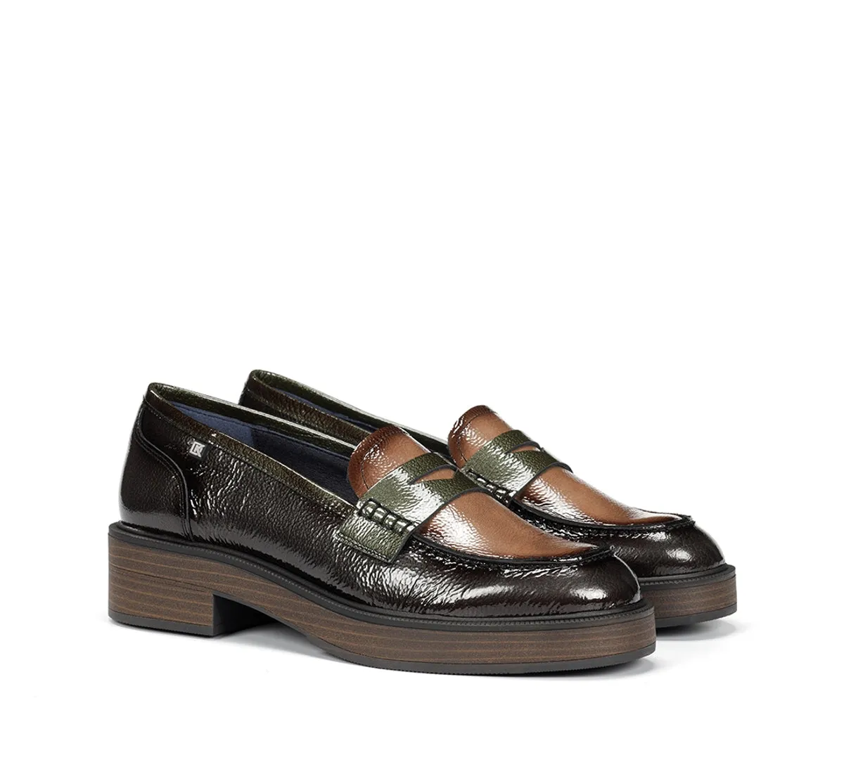 Fluchos Idaly D9380 mocassini donna grigio suola legno