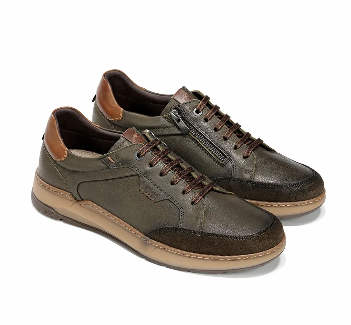 Fluchos Jeff F2510 scarpe verdi pelle uomo