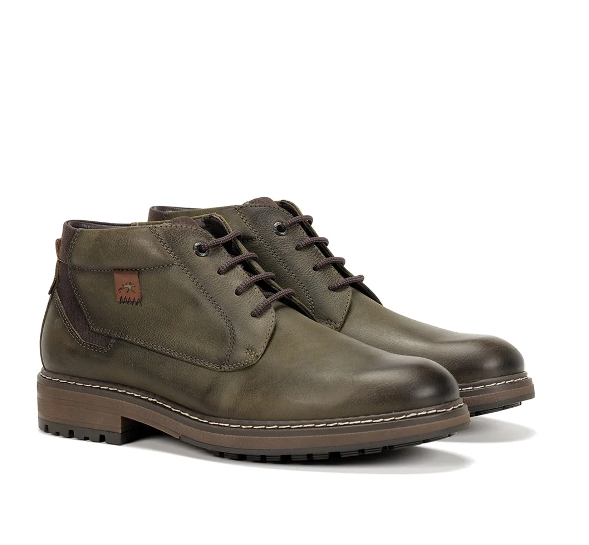 Fluchos Truman F1593 stivaletti uomo verde pelle