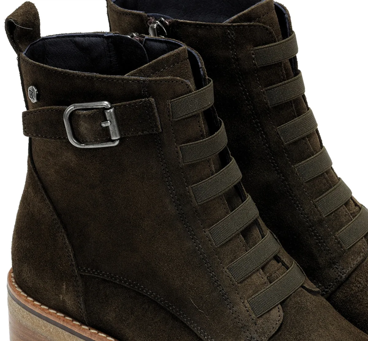 Fluchos Lucero D8868 tronchetto donna verde crepla