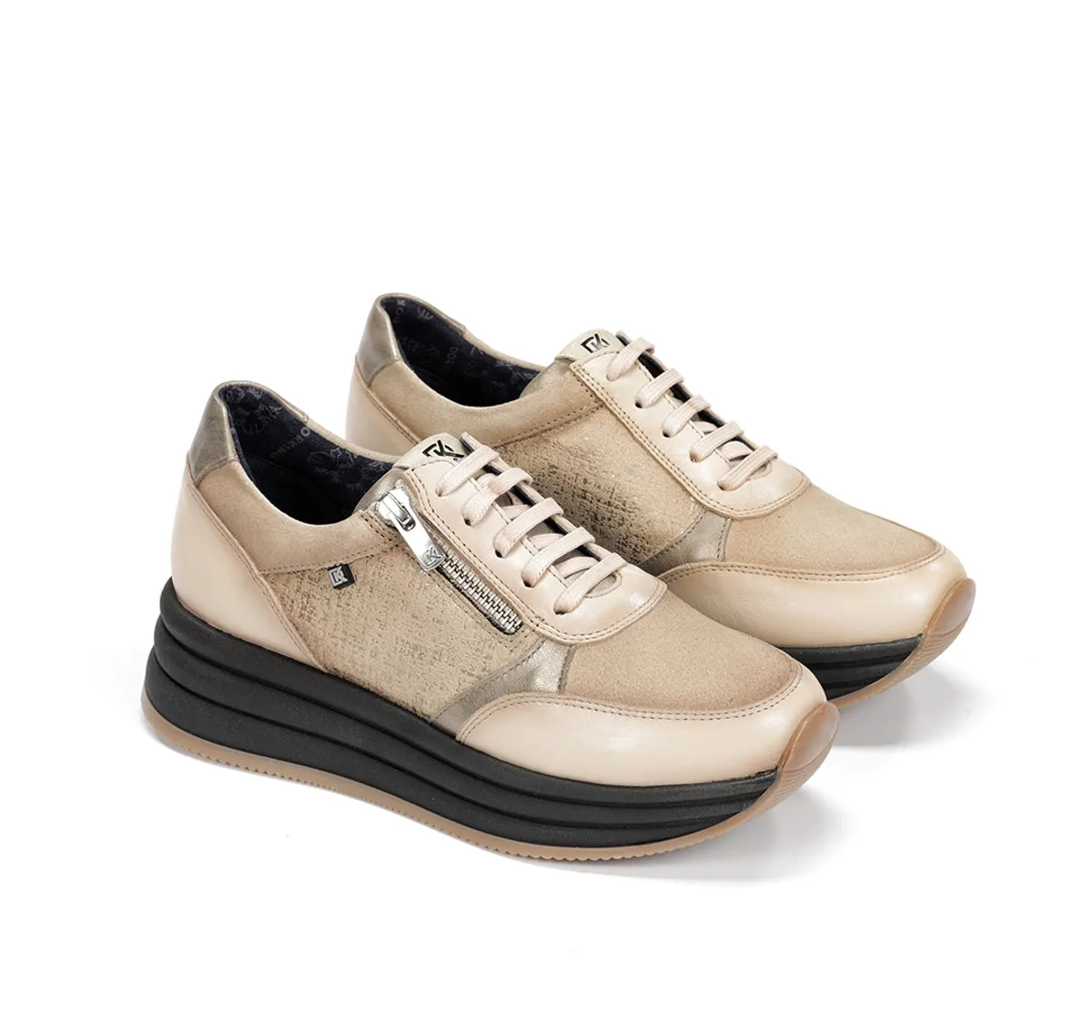Fluchos Draz D9249 sneaker donna tortora platform