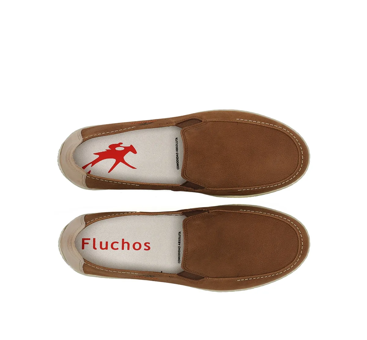 Fluchos Andy F2370 Slip On Uomo Marroni con Fibbia