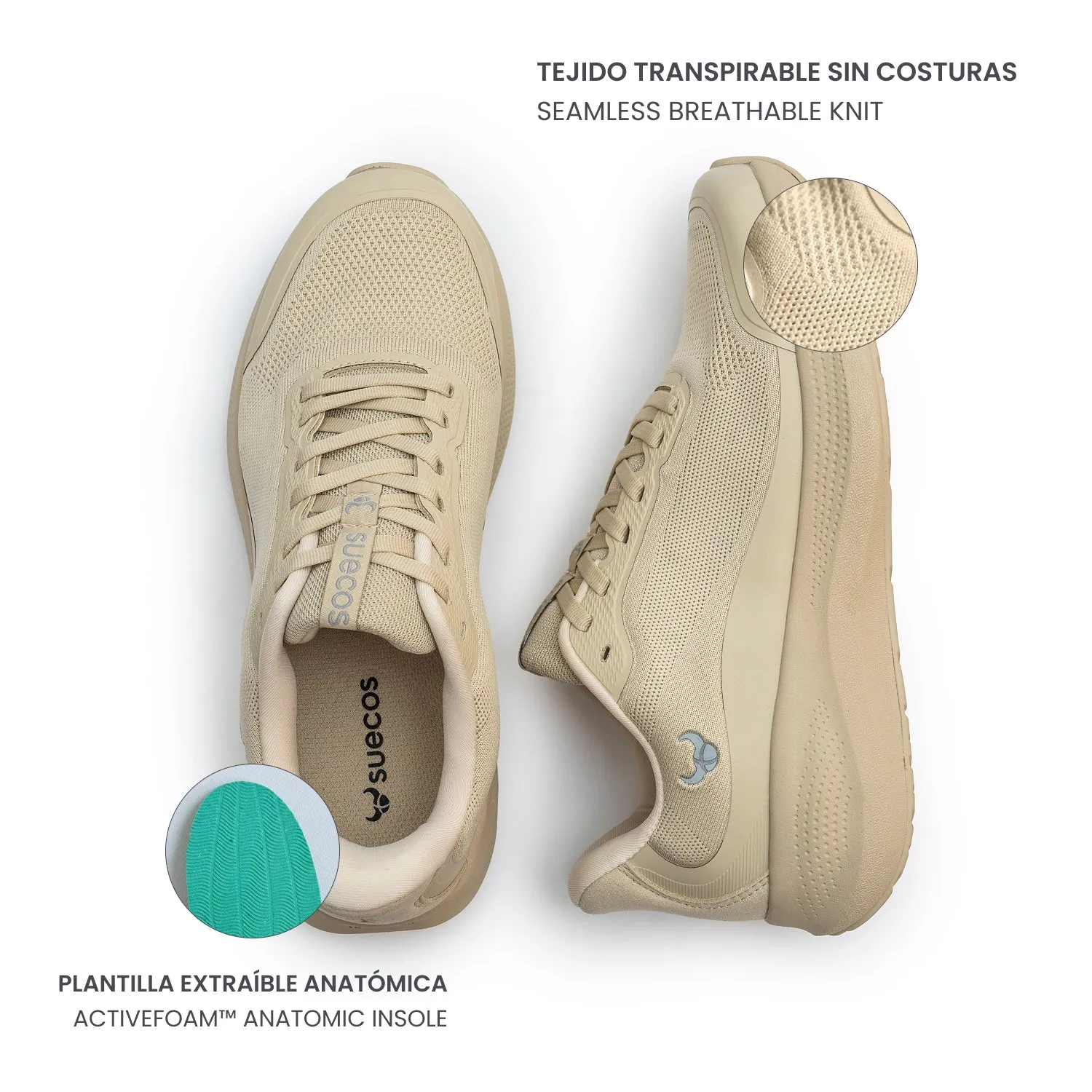 Suecos Aura Beige scarpe da lavoro beige traspiranti