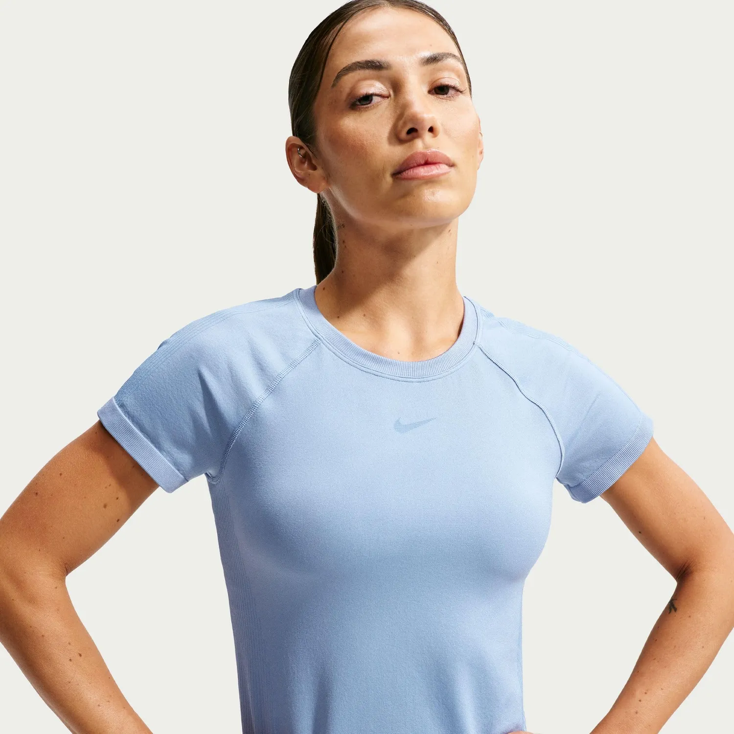 Nike Dri-FIT Seamless t-shirt donna M blu Work Blue