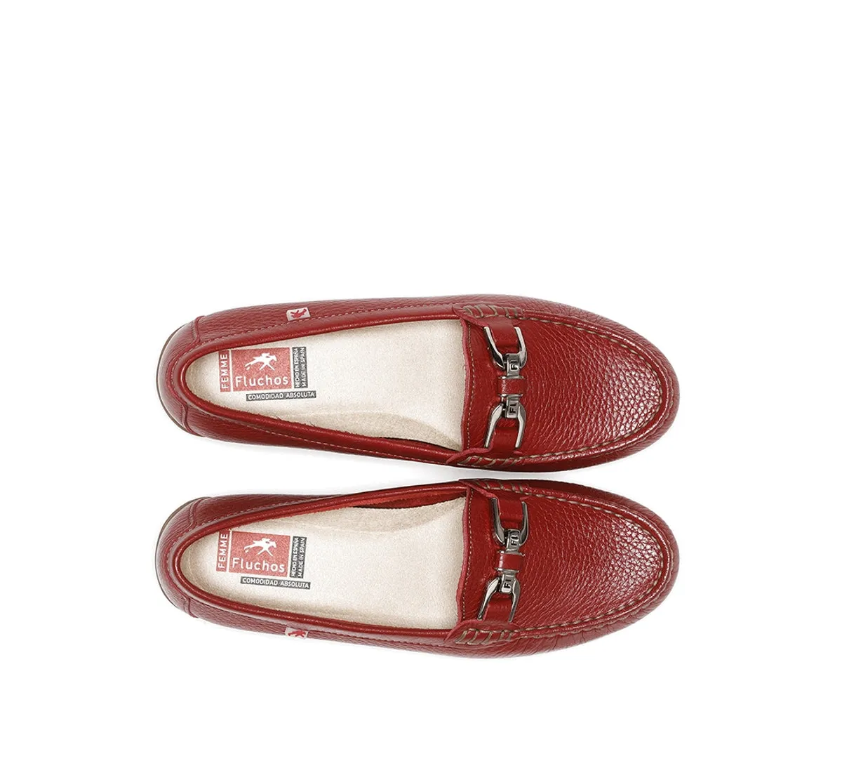 Fluchos Bruni F0804 Mocassini Donna Rossi Pelle