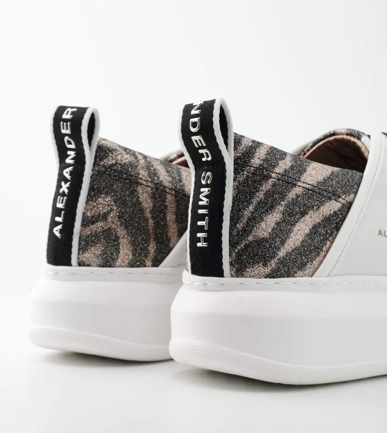Alexander Smith Wembley White Rose sneakers donna plateau pelle