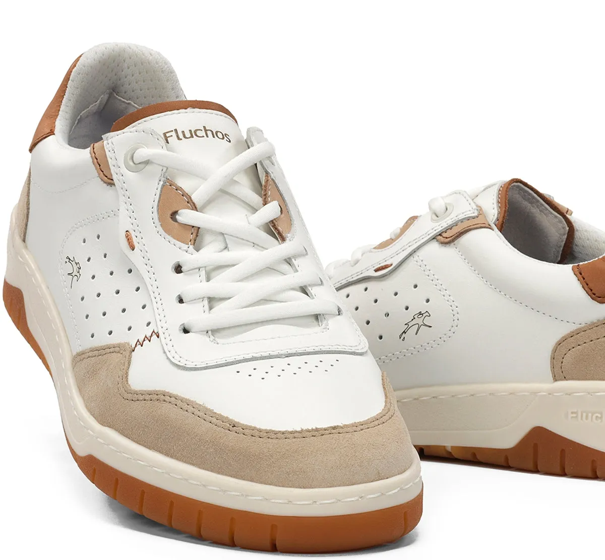 Fluchos Roger F2153 sneakers uomo taupe traforate