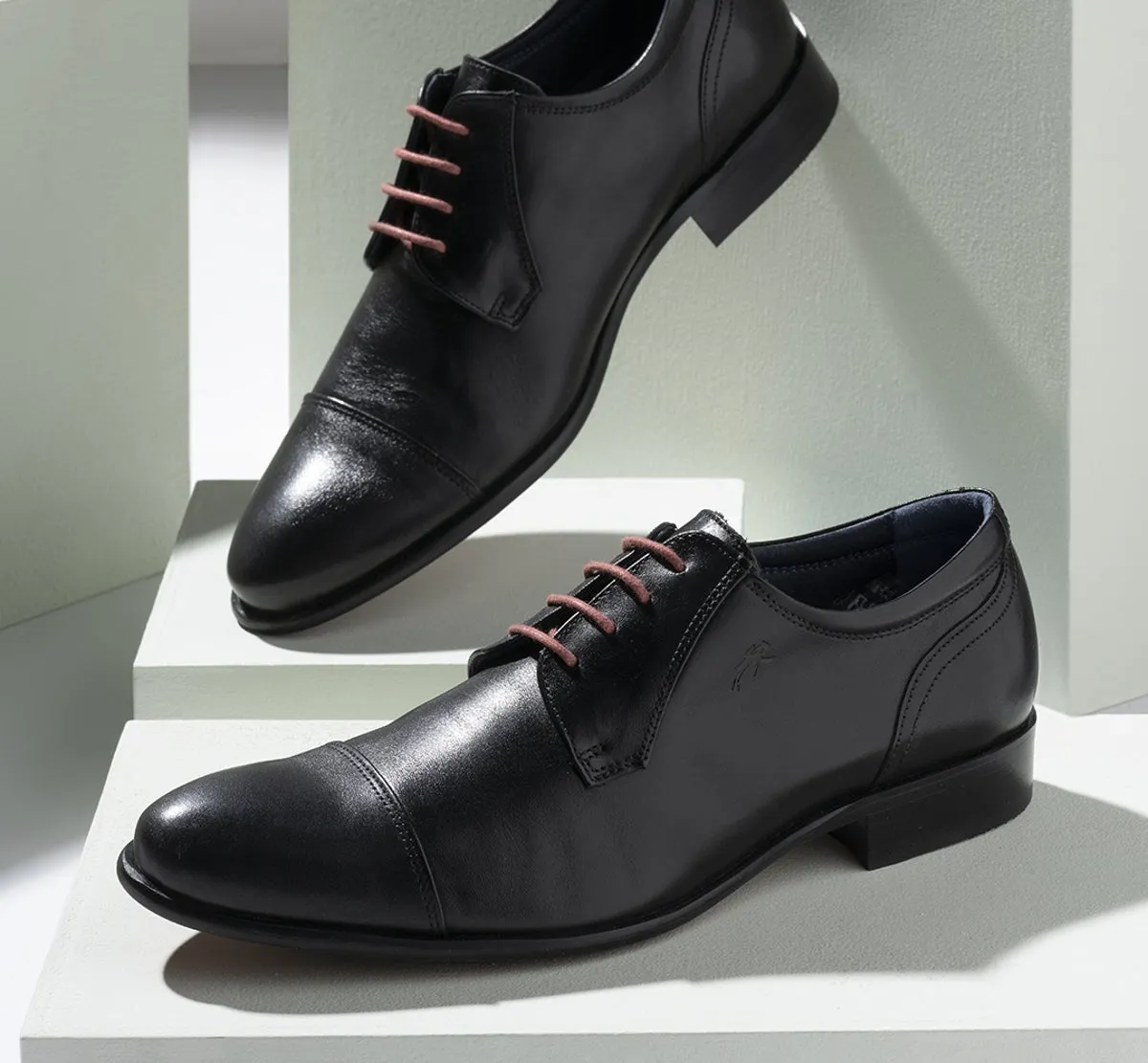 Fluchos Heracles 8412 scarpe uomo nere eleganti