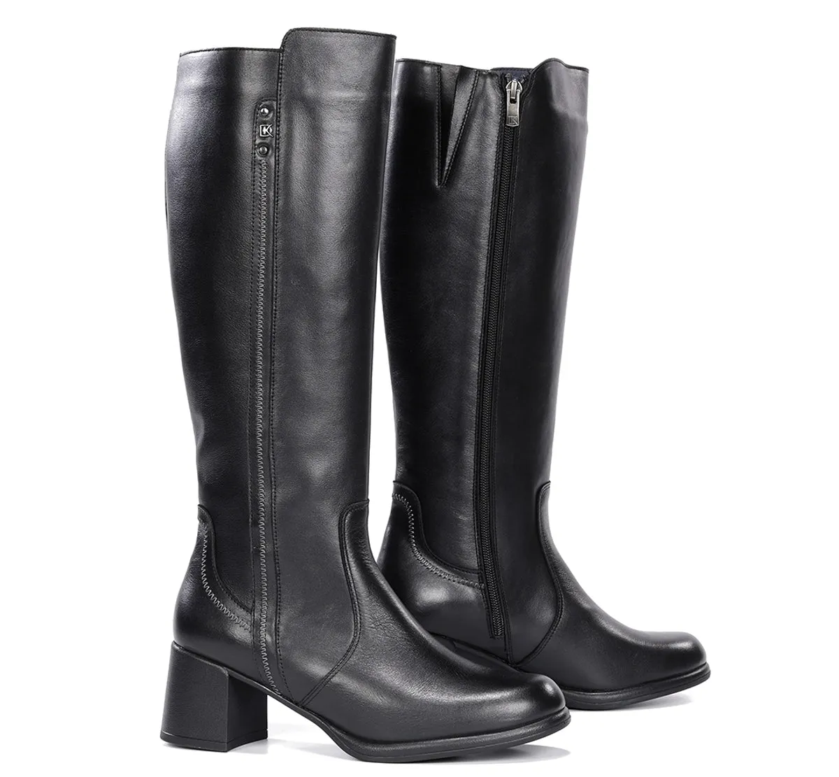 Fluchos Frixe D9820 tronchetti donna neri tacco