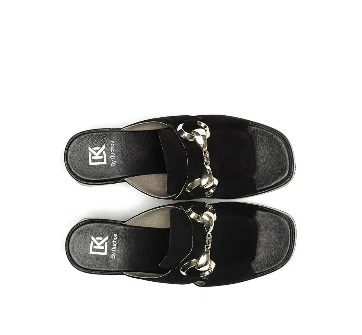 Fluchos Diamond D9284 sandali donna neri tacco largo
