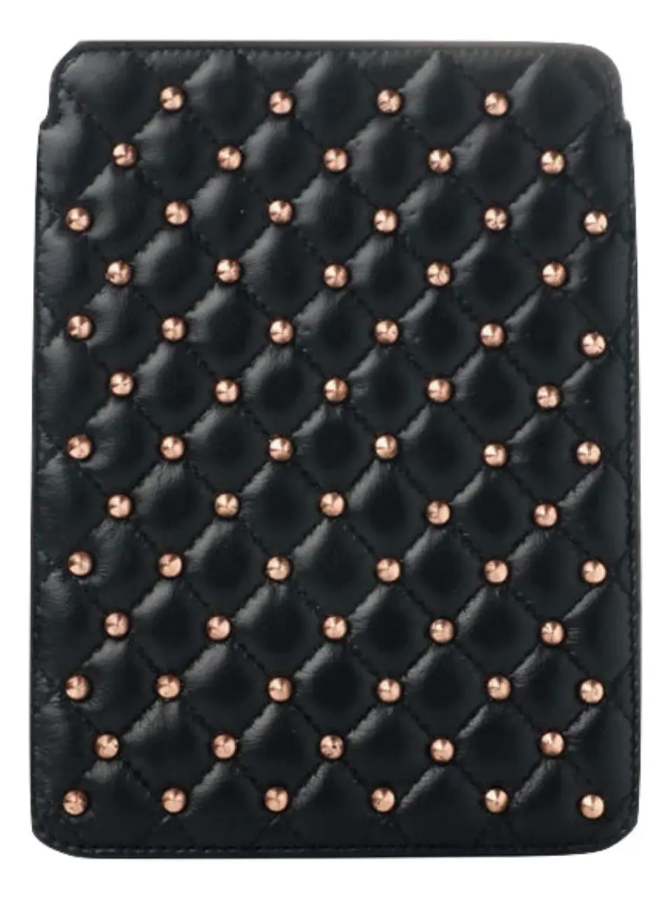 Alexander Smith Borchie custodia tablet iPad nera 14x20 pelle