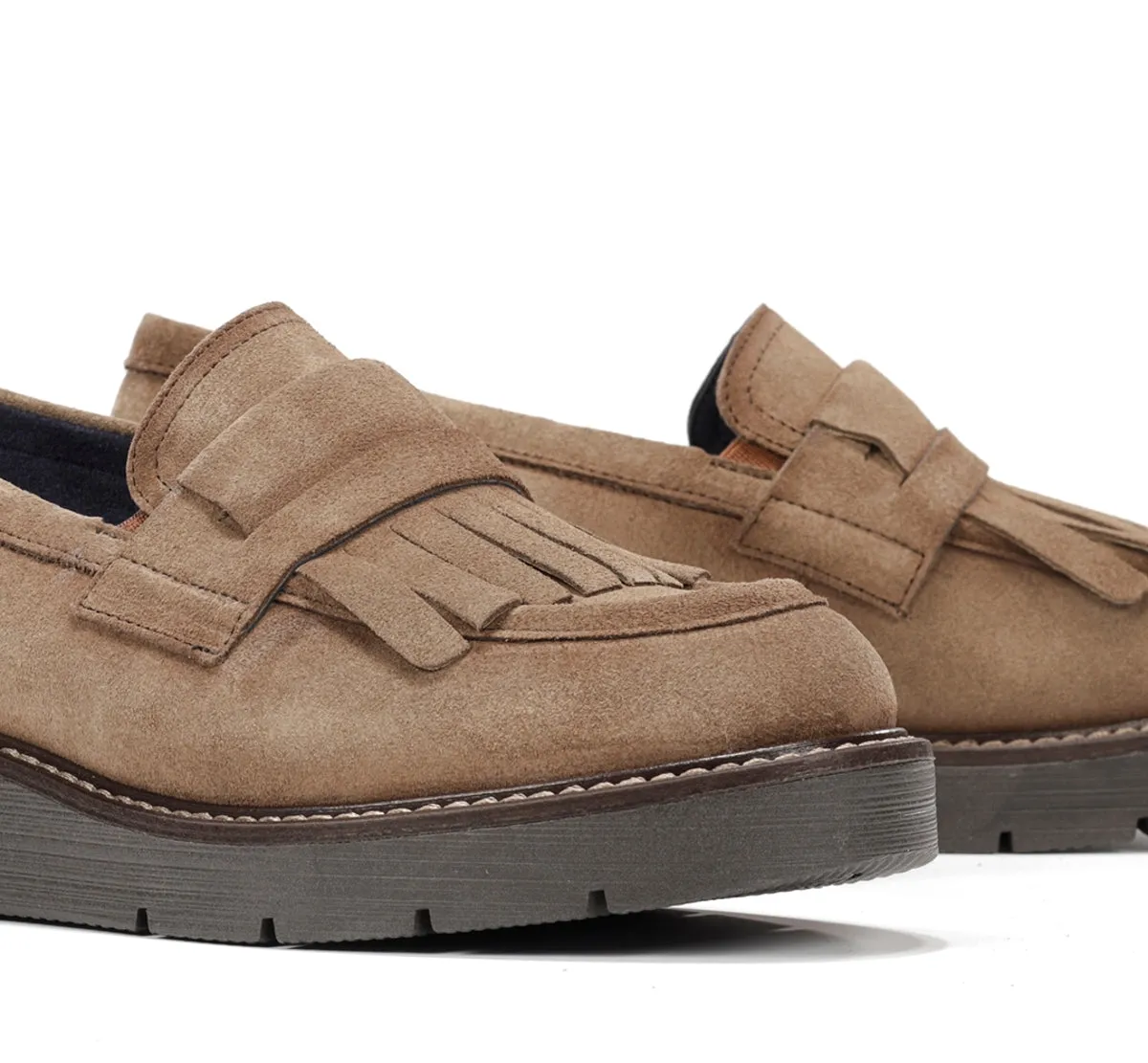 Fluchos Africa D9782 mocassini donna taupe suola light