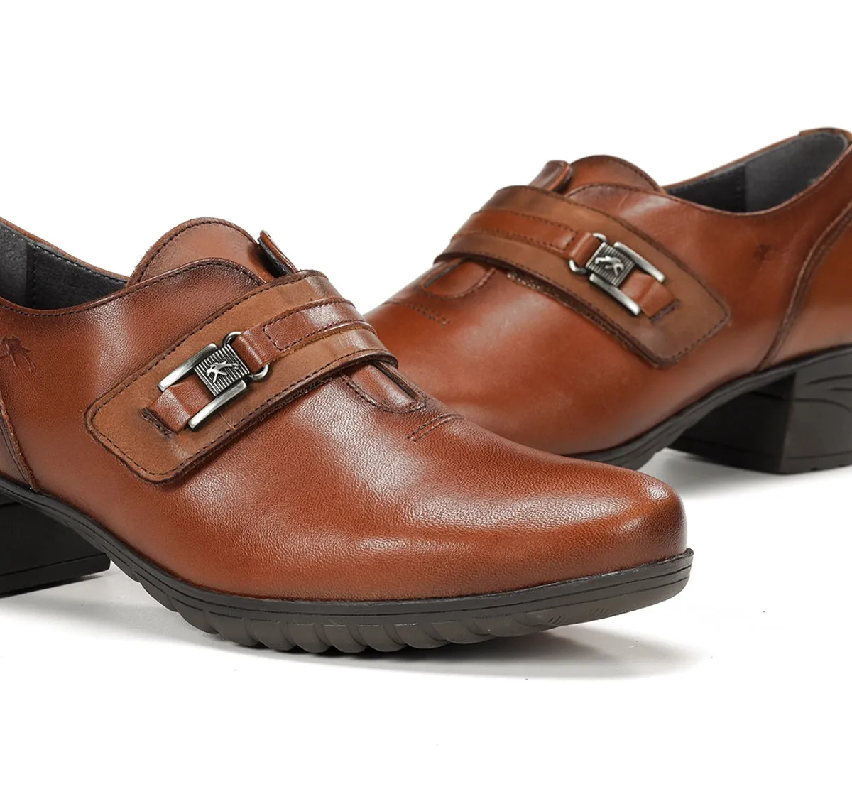 Fluchos Charis F0587 scarpe marroni donna tacco medio