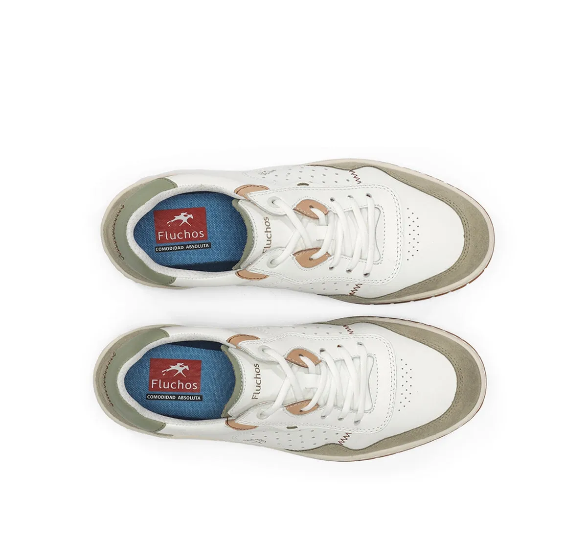 Fluchos Roger F2153 sneakers uomo verdi in pelle