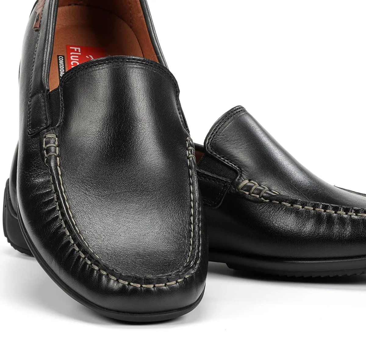 Fluchos Samoa F2208 Mocassini Uomo Neri Morbidi