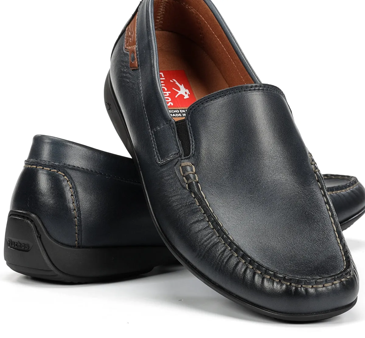 Fluchos Samoa F2208 mocassini uomo blu morbidi