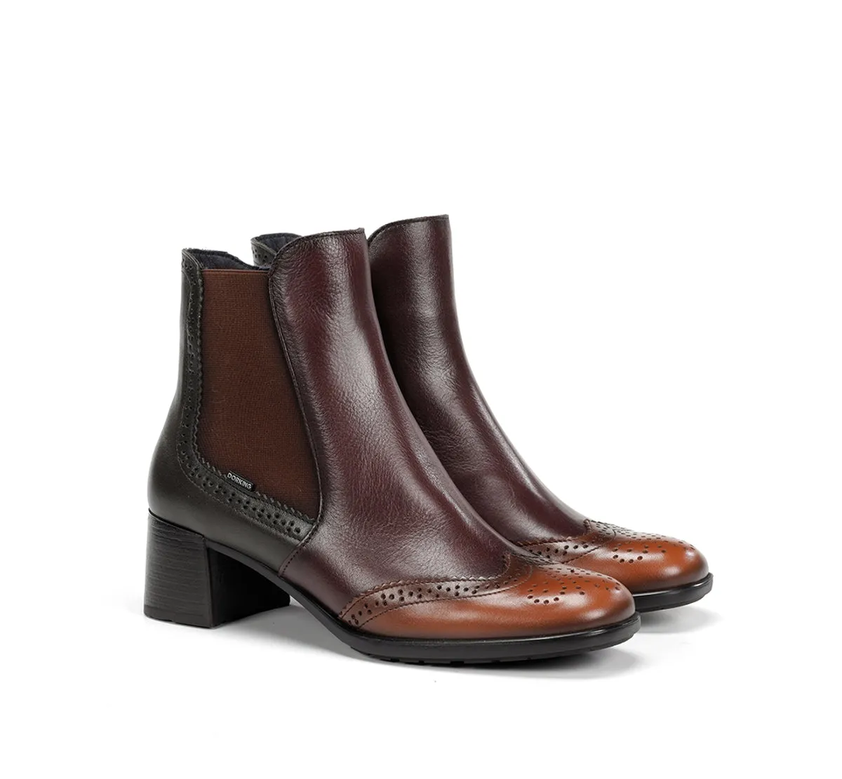 Fluchos IKIA D9368 stivaletti donna marroni fibbie