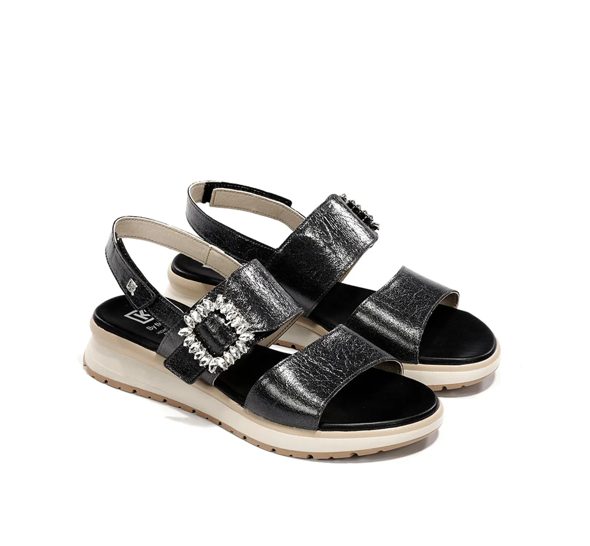 Fluchos Ter D9724 sandali neri donna sportivi