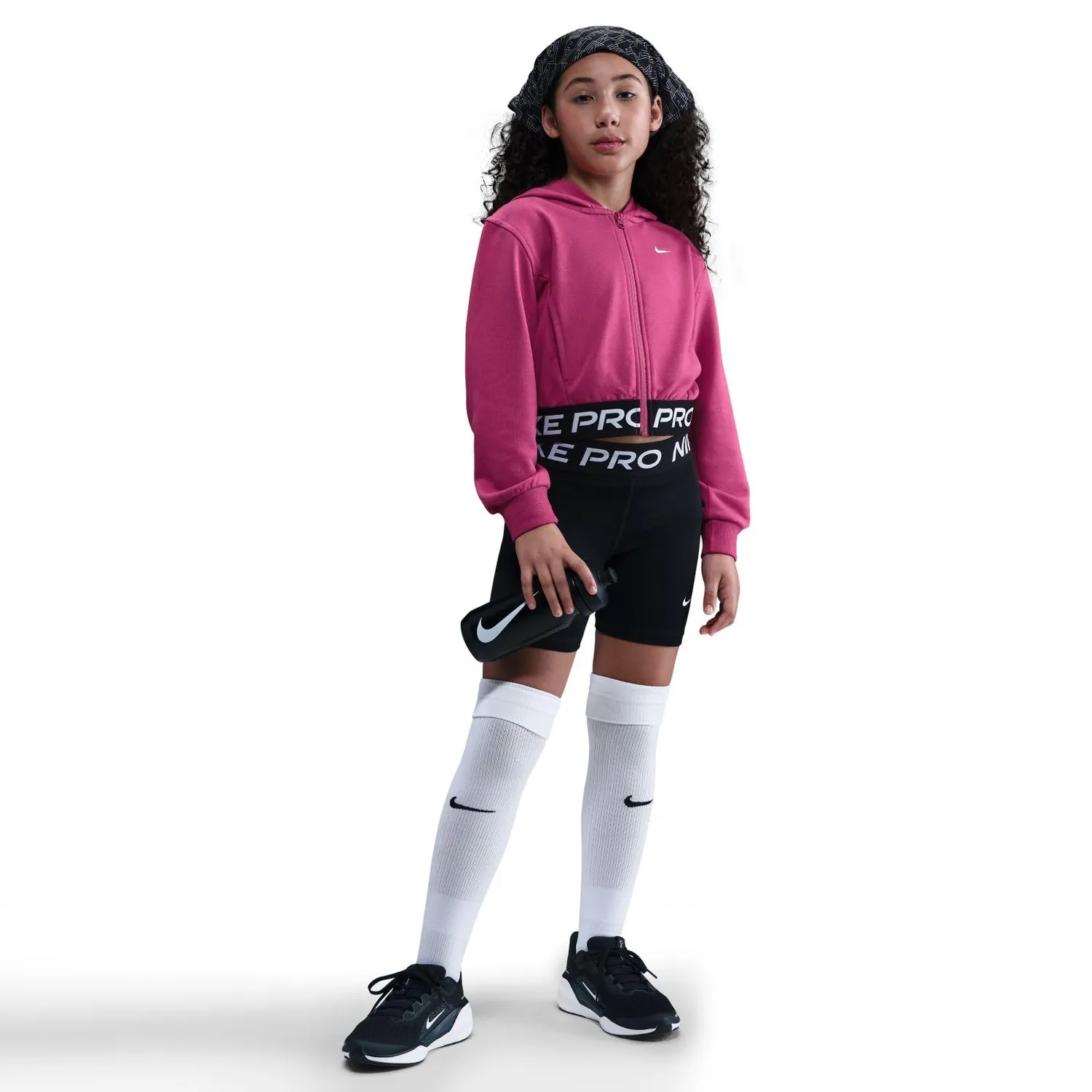 Nike Pro Fleece felpa bambina 8-9 anni blu