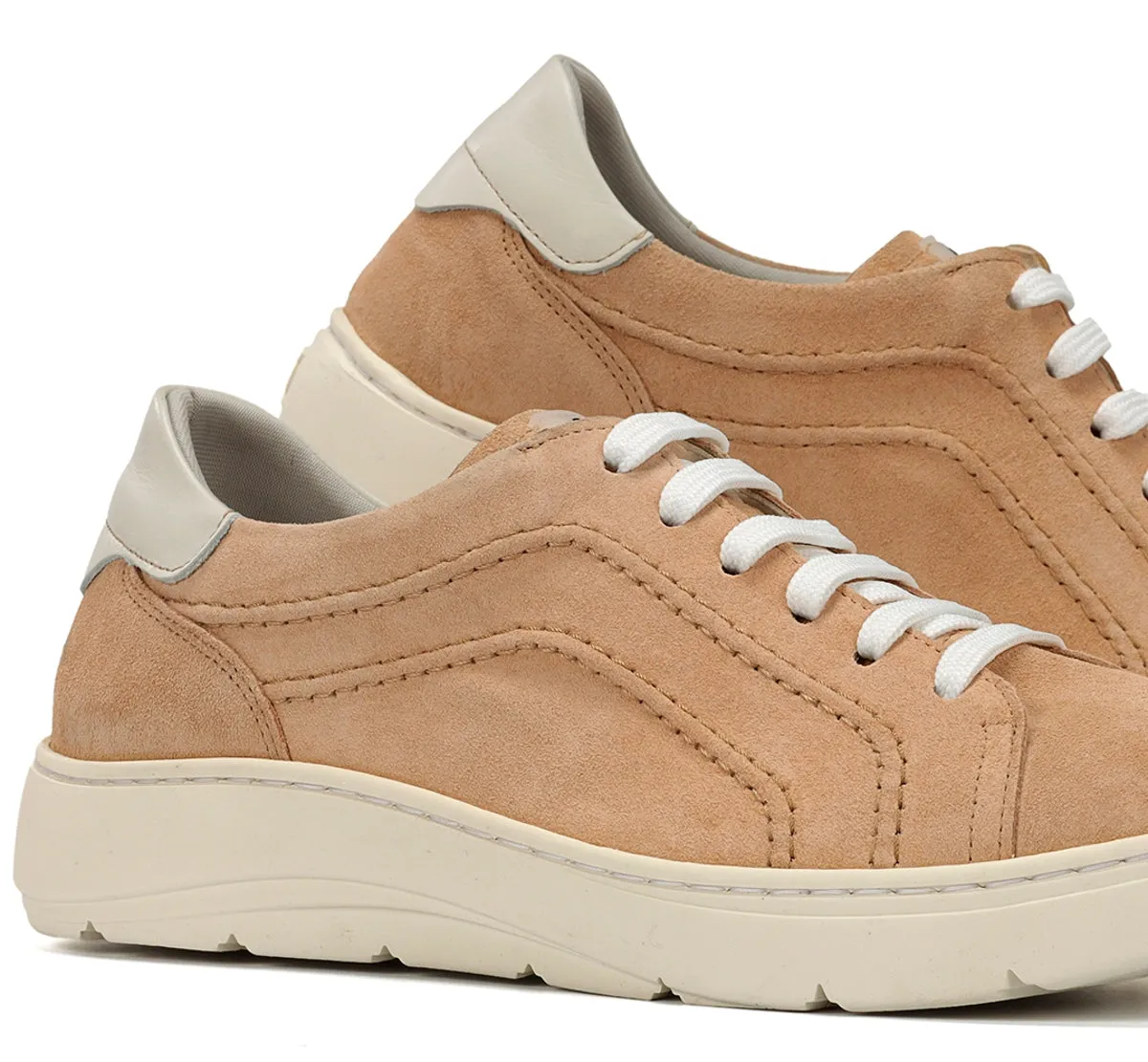 Fluchos Yet D9646 sneakers donna taupe pianta larga