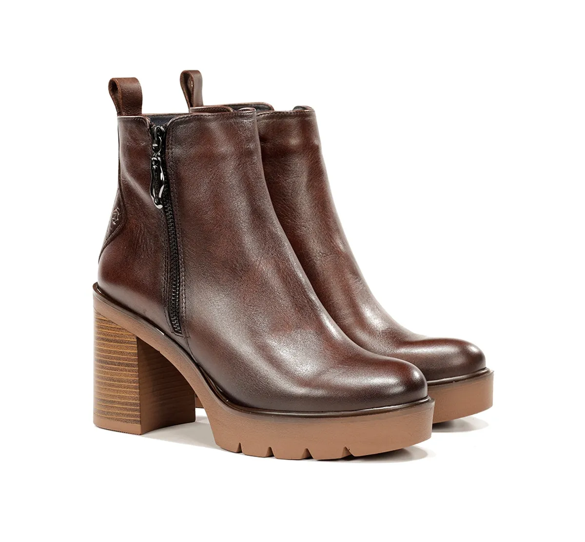 Dorking Alert D9562 stivaletti donna marroni tacco