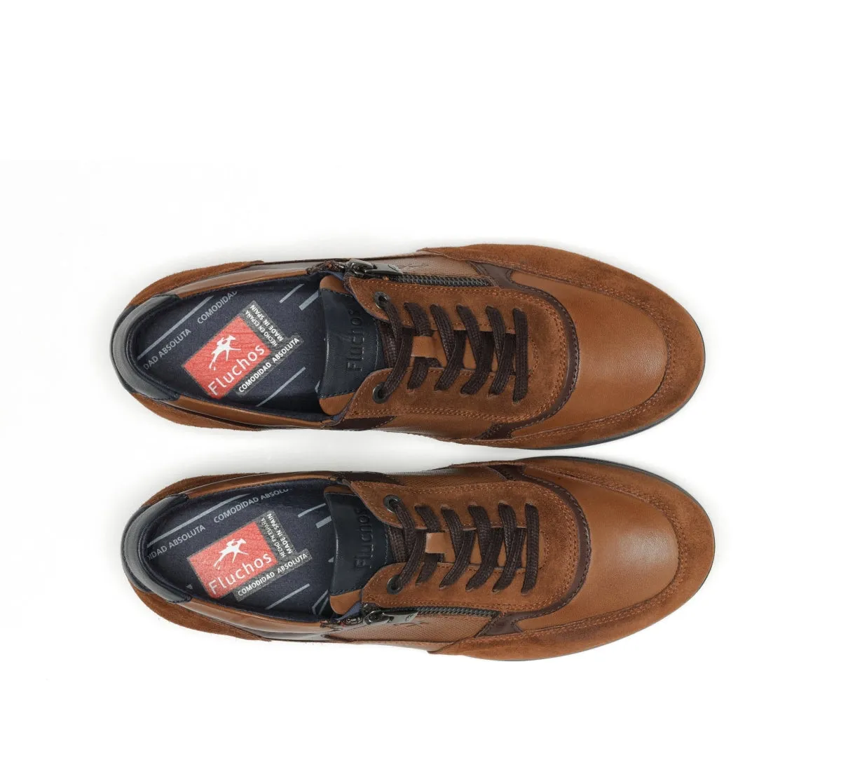 Fluchos Daniel F1288 sneakers marroni uomo casual