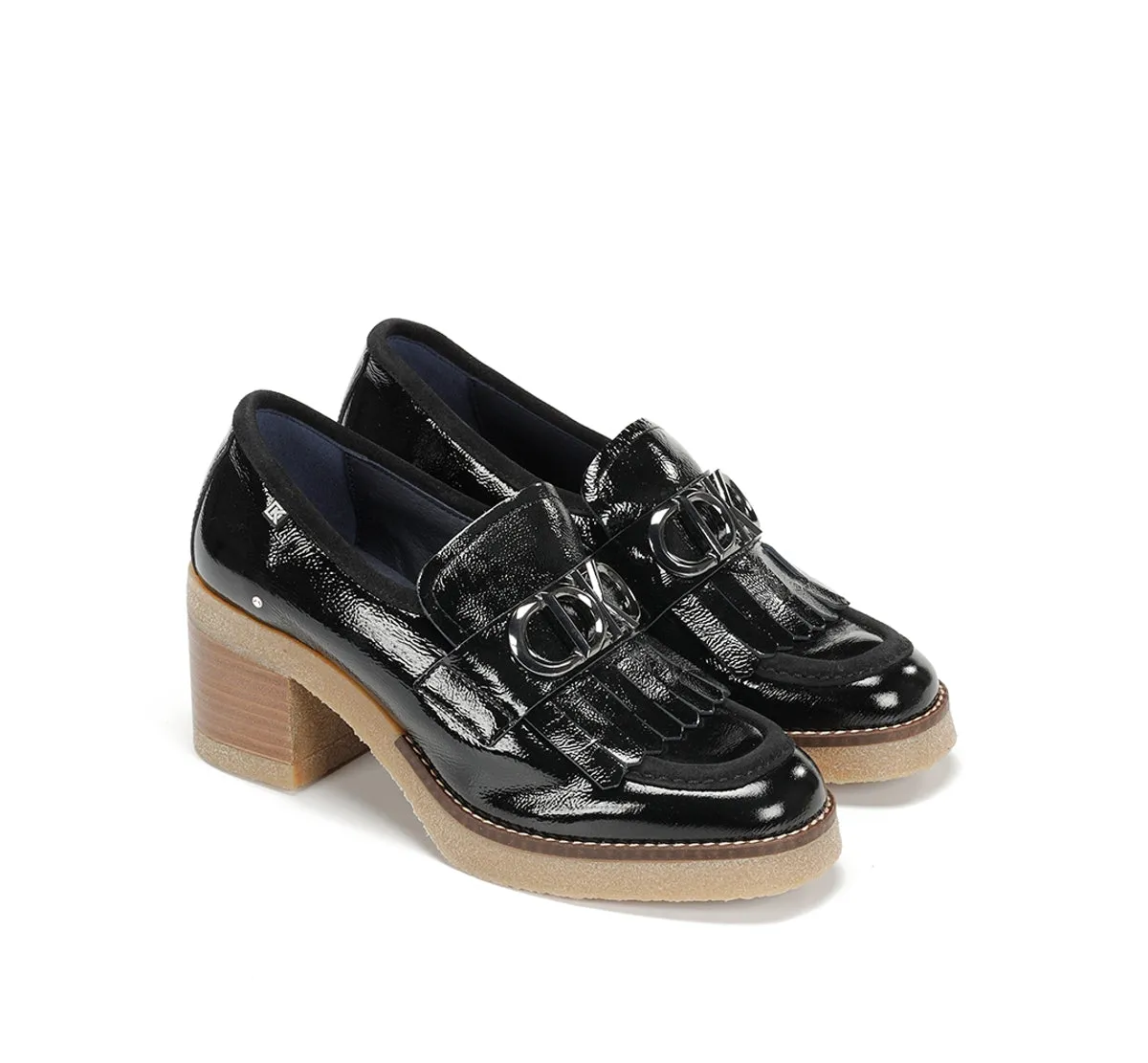 Dorking Oprah D9352 Mocassino Donna Nero Tacco Medio