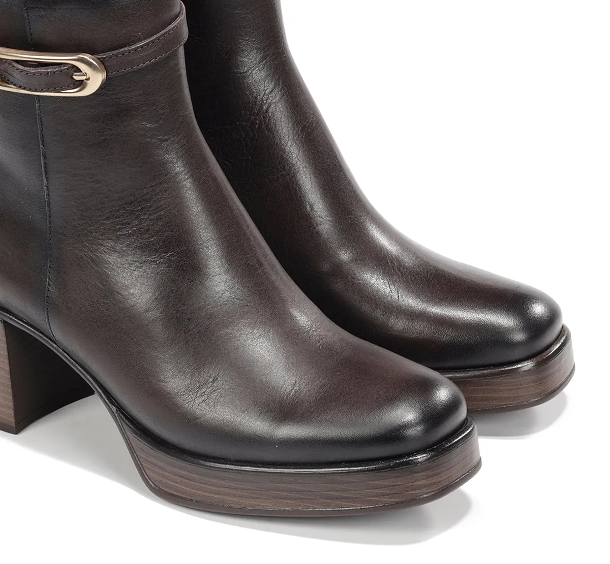 Dorking Cristel D9733 Stivaletto Donna Marrone Zeppa