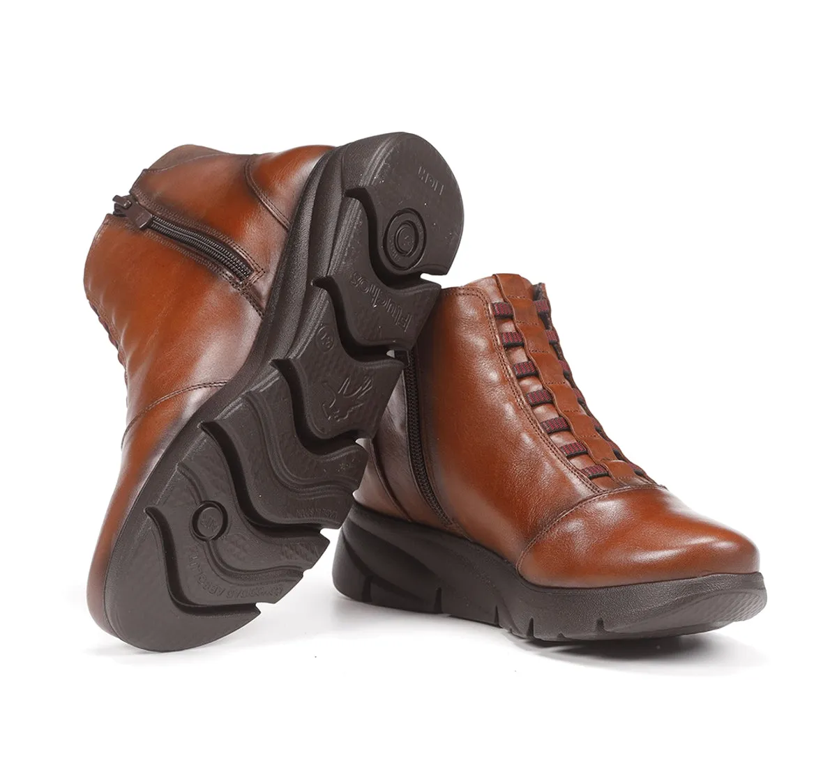 Fluchos Bona F1358 stivaletti donna marroni leggeri