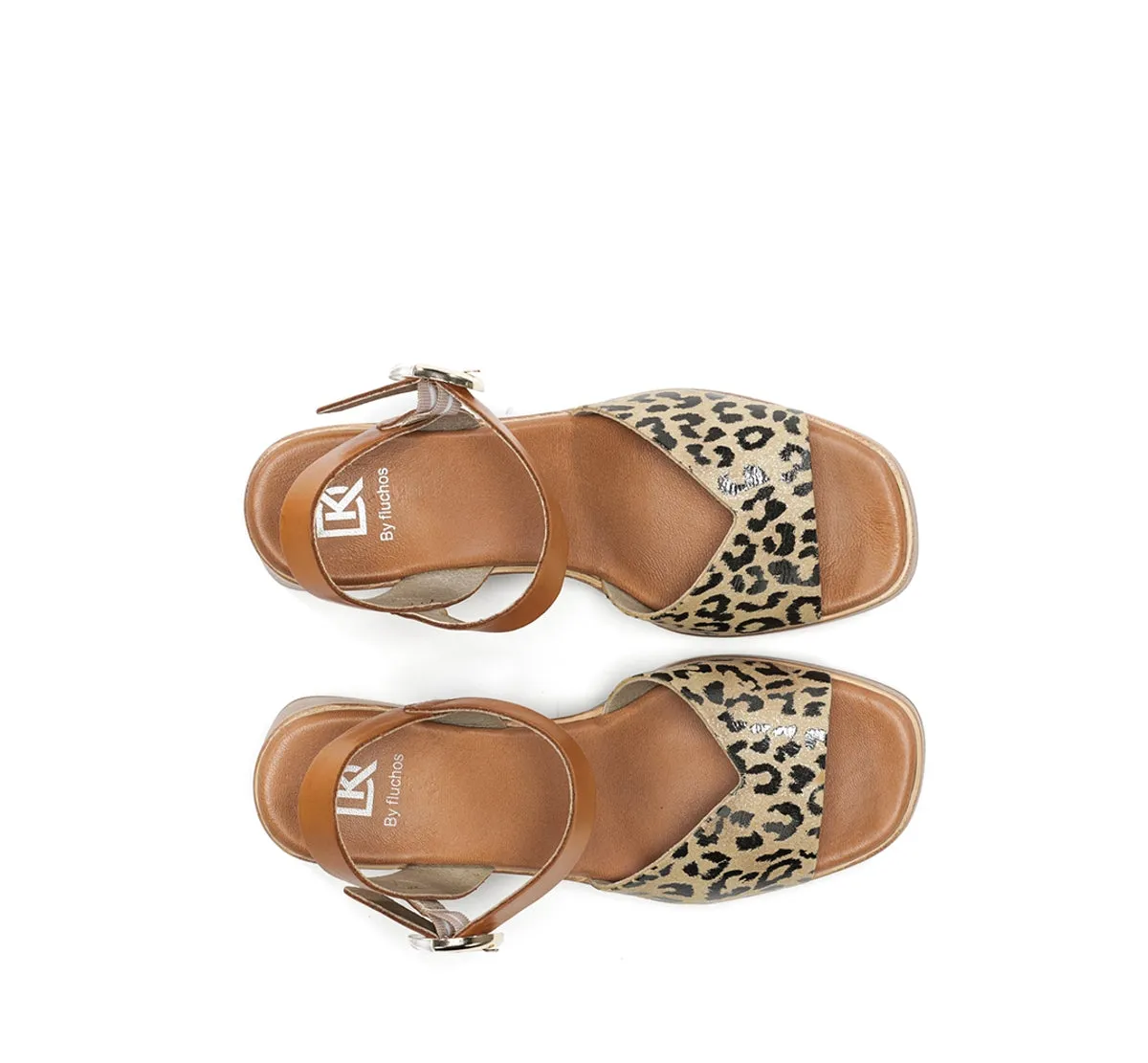 Fluchos Diamond D9287 Sandali Donna Taupe Tacco Largo