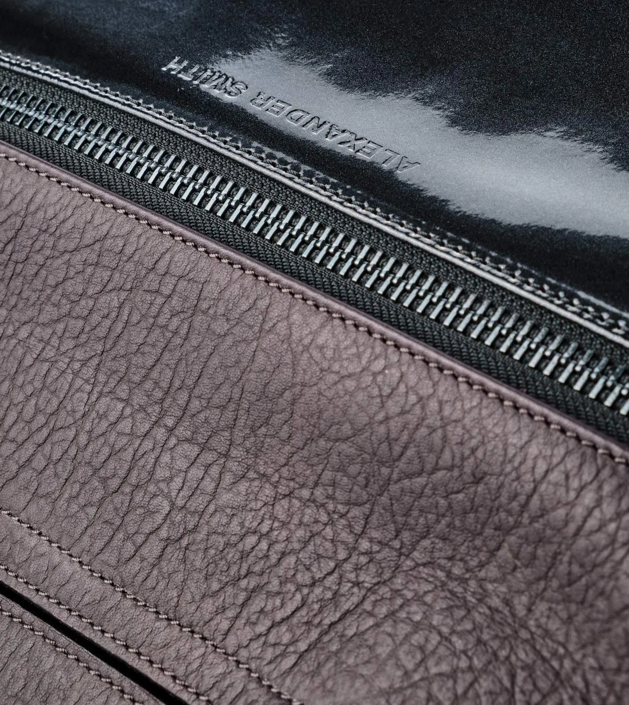 Alexander Smith borsa pelle bottalata e vernice 37 cm made in Italy
