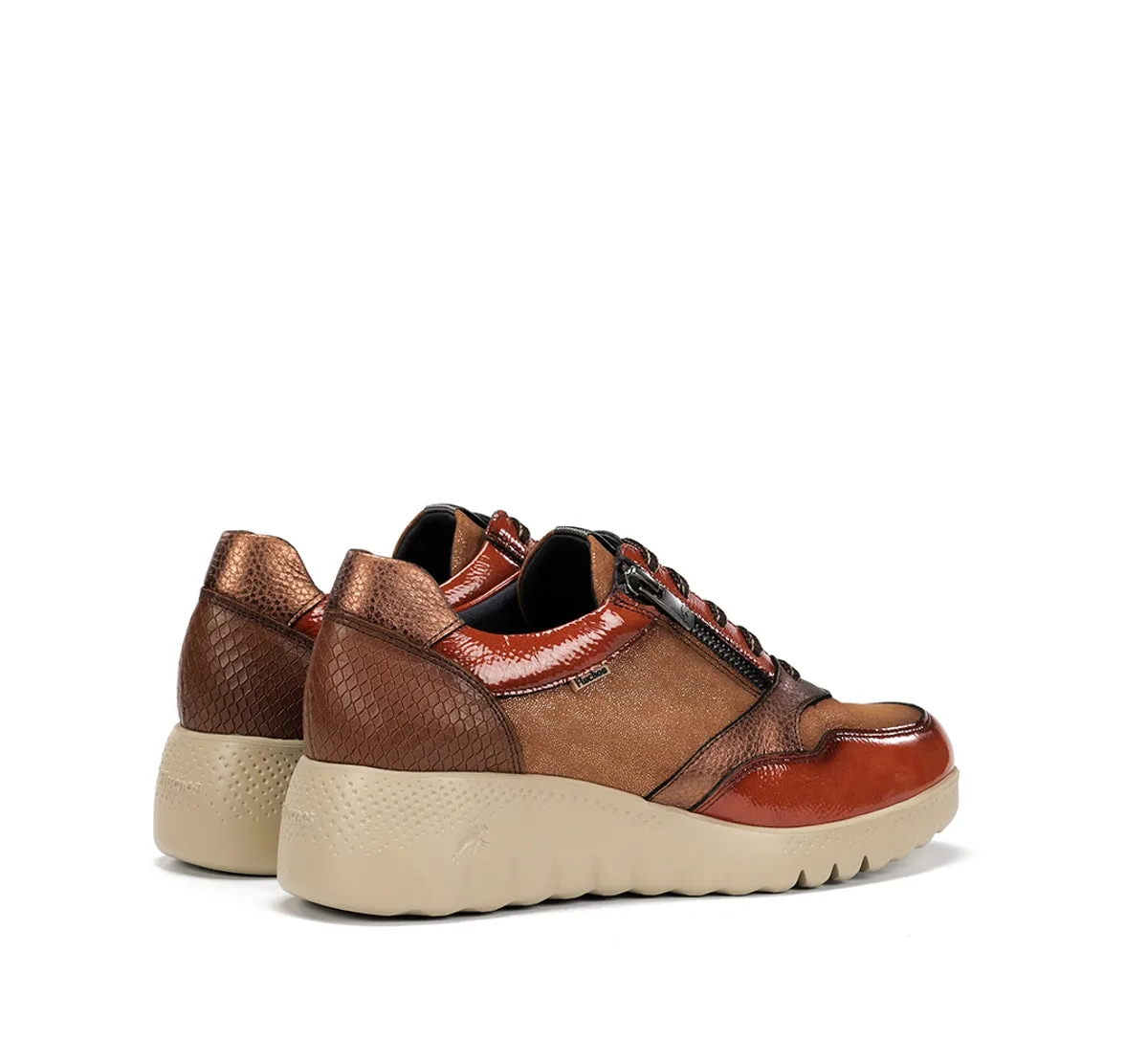 Fluchos Live F2248 sneakers donna marroni zeppa