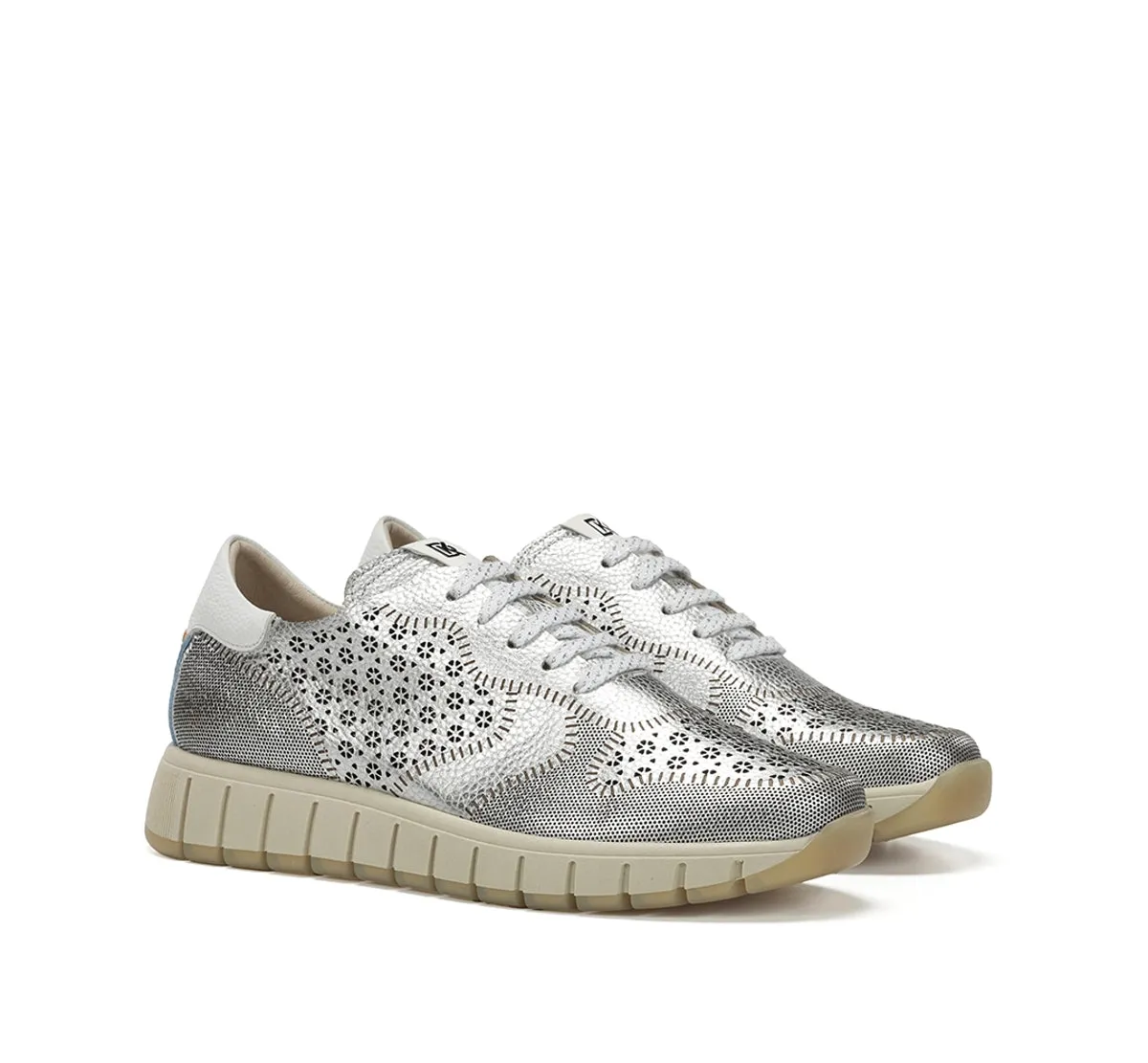Fluchos Kloss D9632 sneakers donna argento slip-on