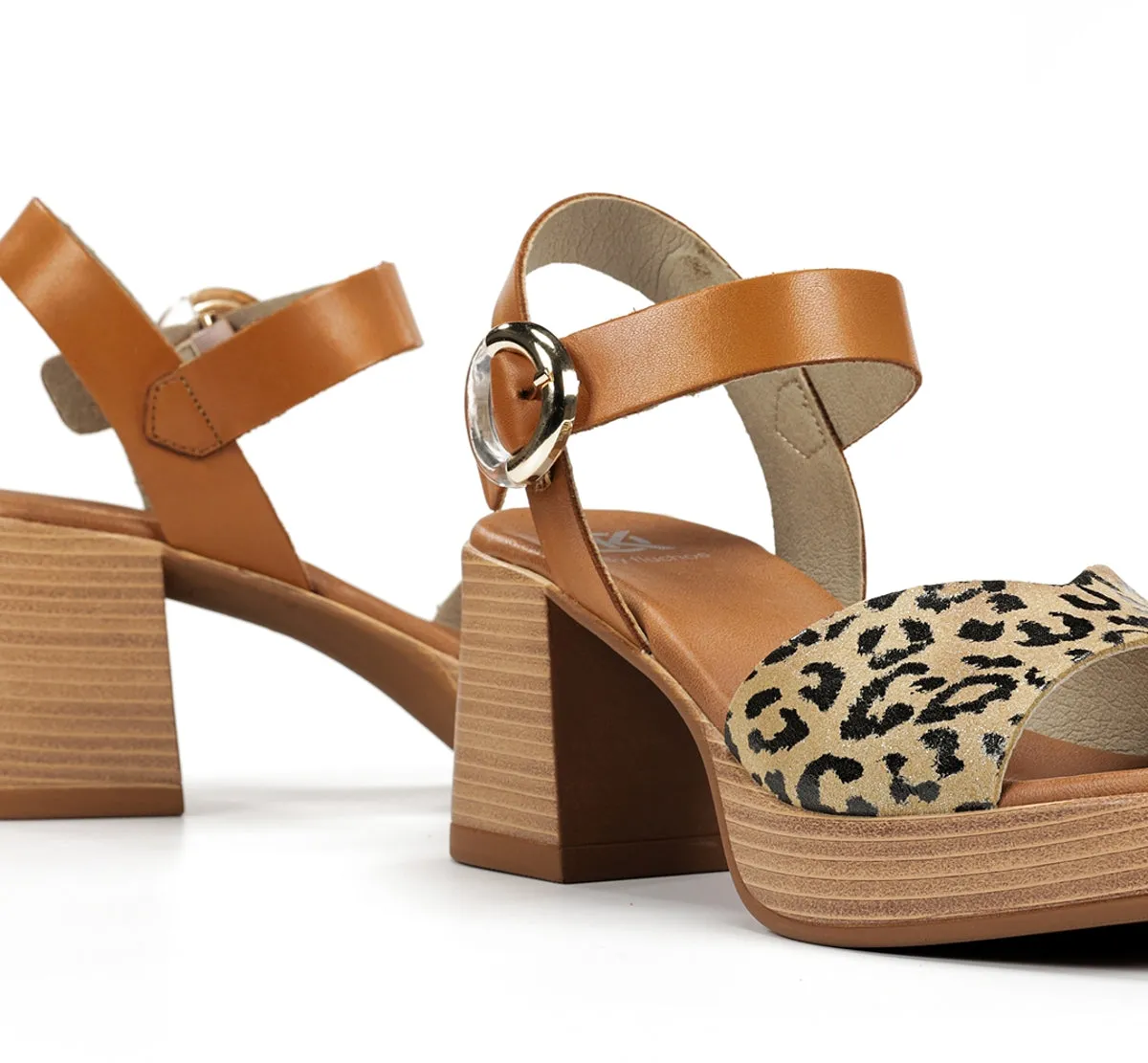 Fluchos Diamond D9287 Sandali Donna Taupe Tacco Largo