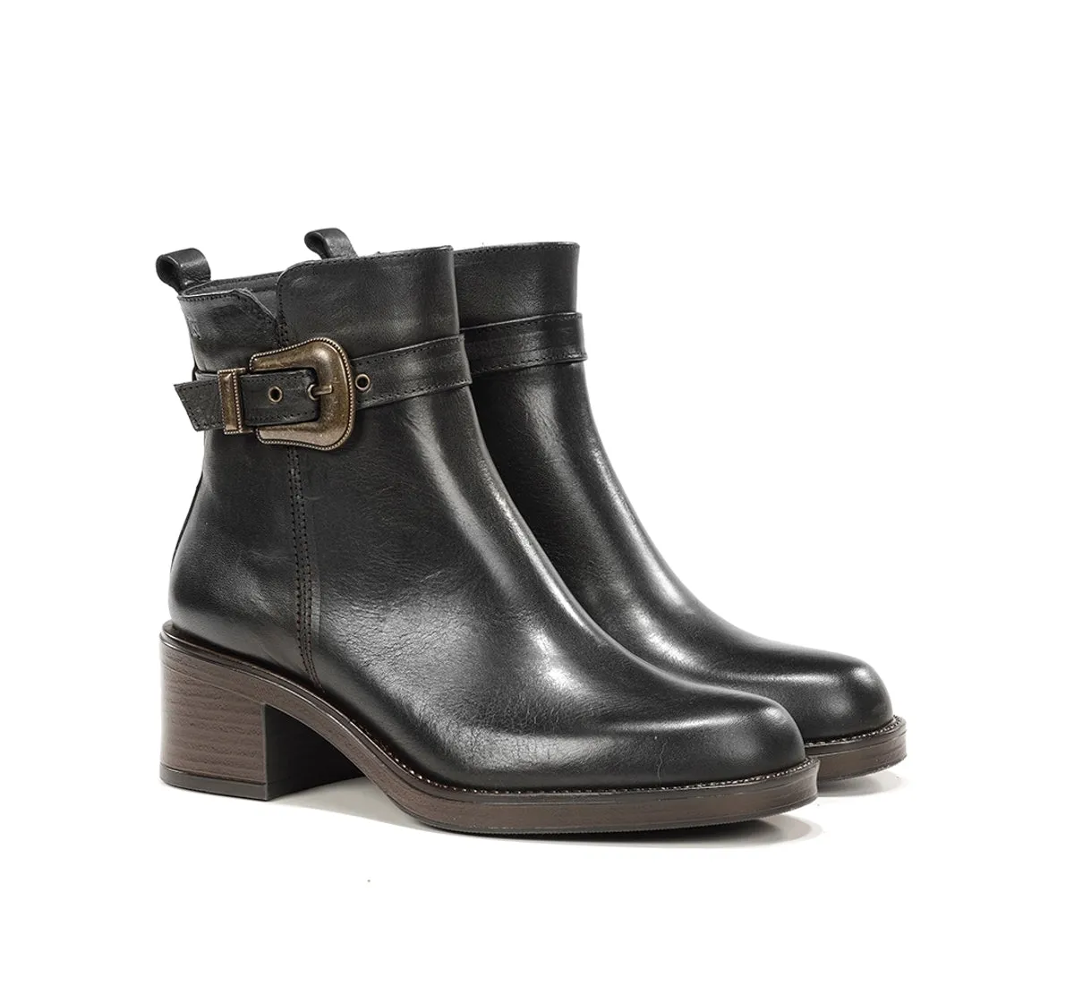 Fluchos Linet D9801 stivaletti donna nero pelle